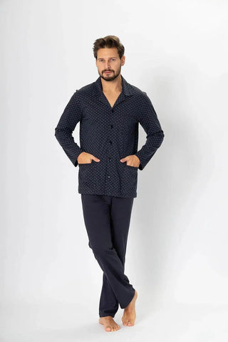 M-Max knitted fabric men's unbuttoned pajamas