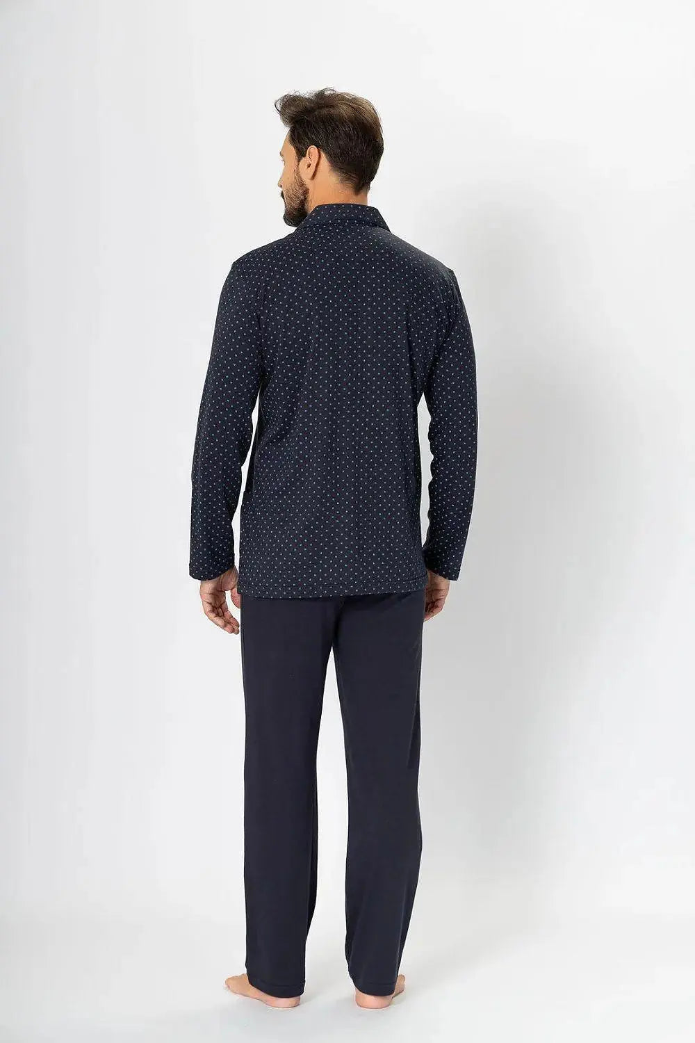 M-Max knitted fabric men's unbuttoned pajamas