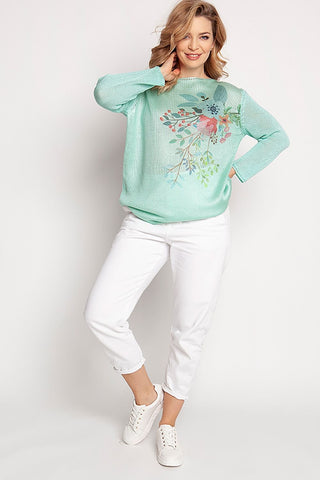 MKM floral print lightweight sweater