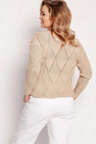 MKM loose, openwork, ribbed sweater