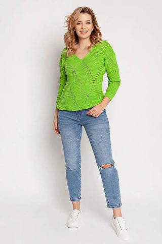 MKM loose, openwork, ribbed sweater