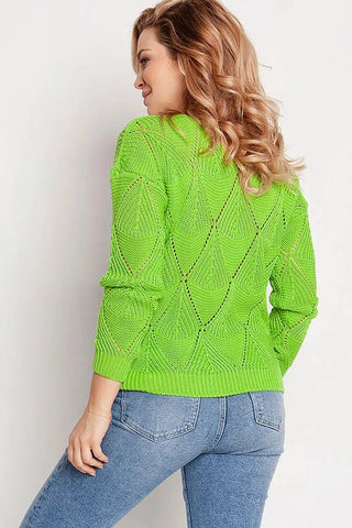 MKM loose, openwork, ribbed sweater