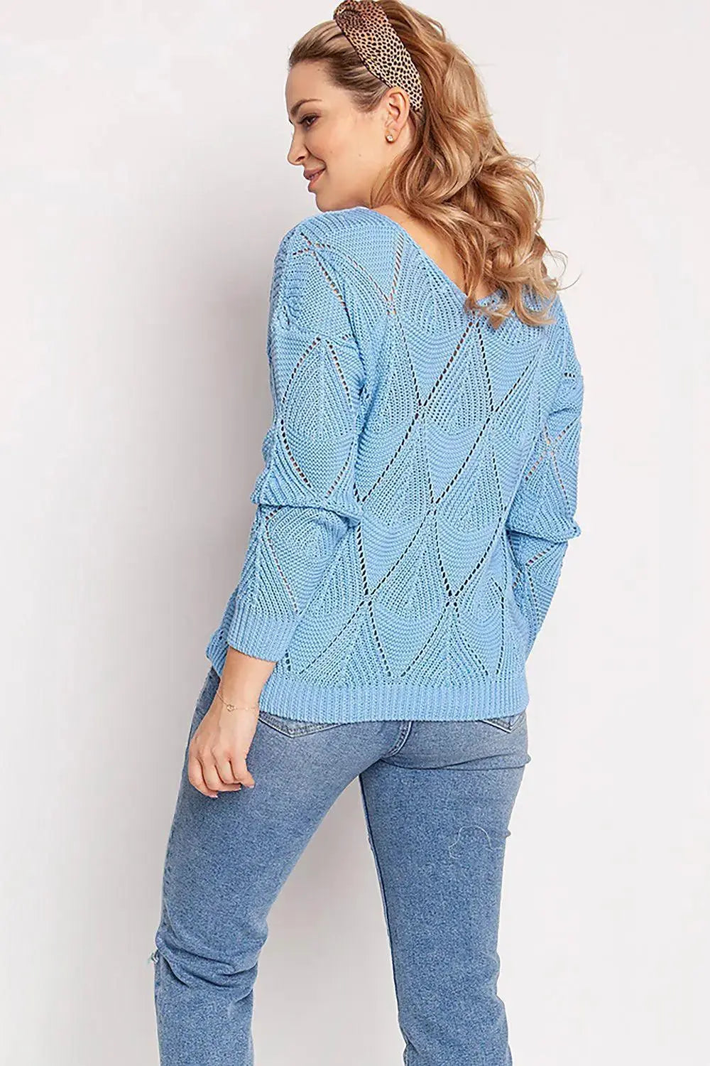 MKM loose, openwork, ribbed sweater