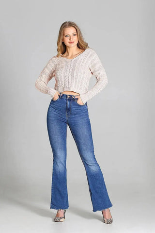 MKM plaid patterns short sweater