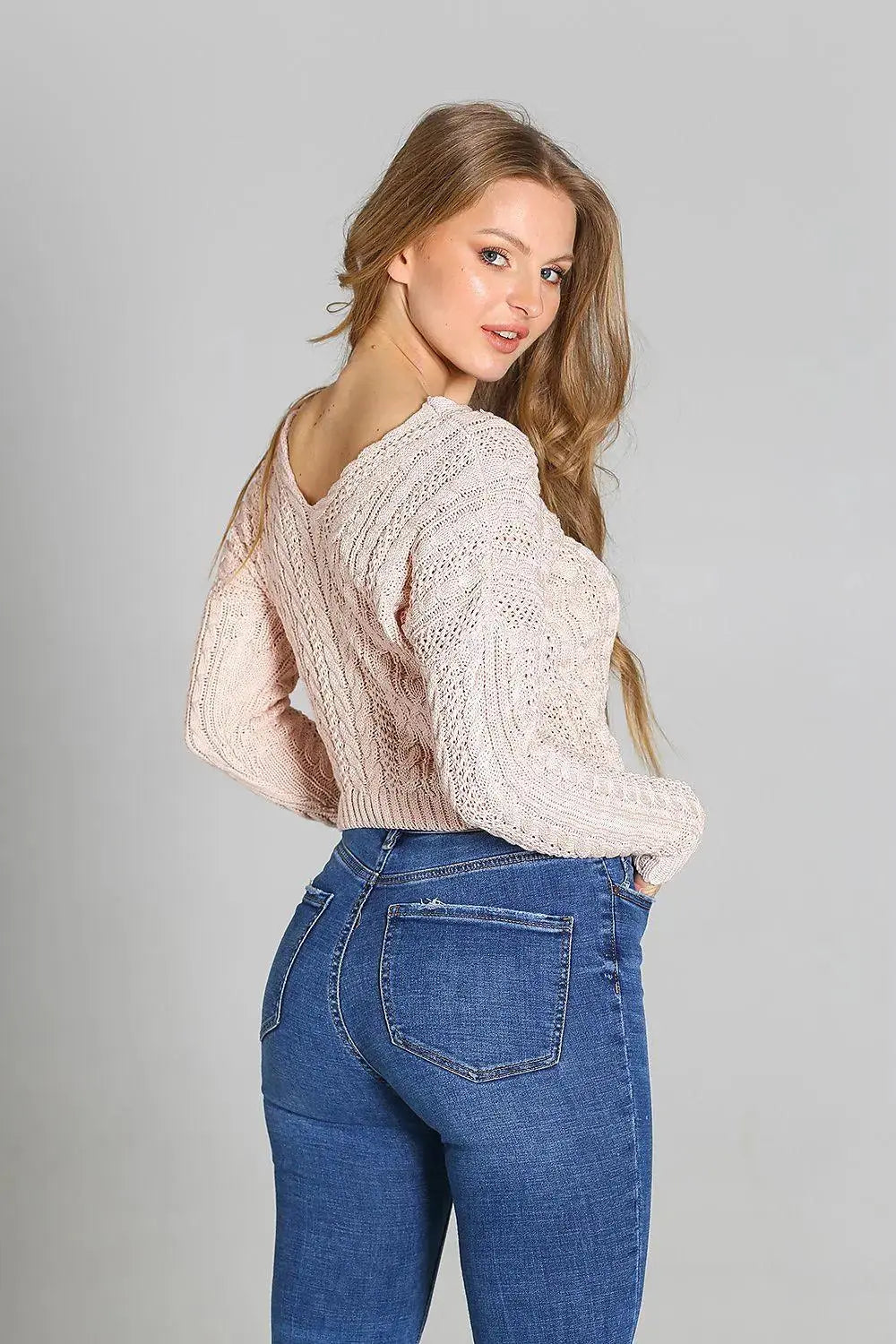MKM plaid patterns short sweater