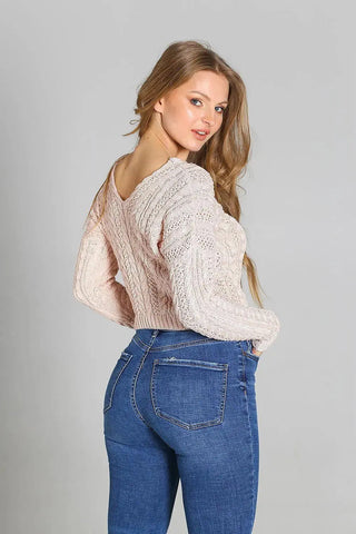 MKM plaid patterns short sweater