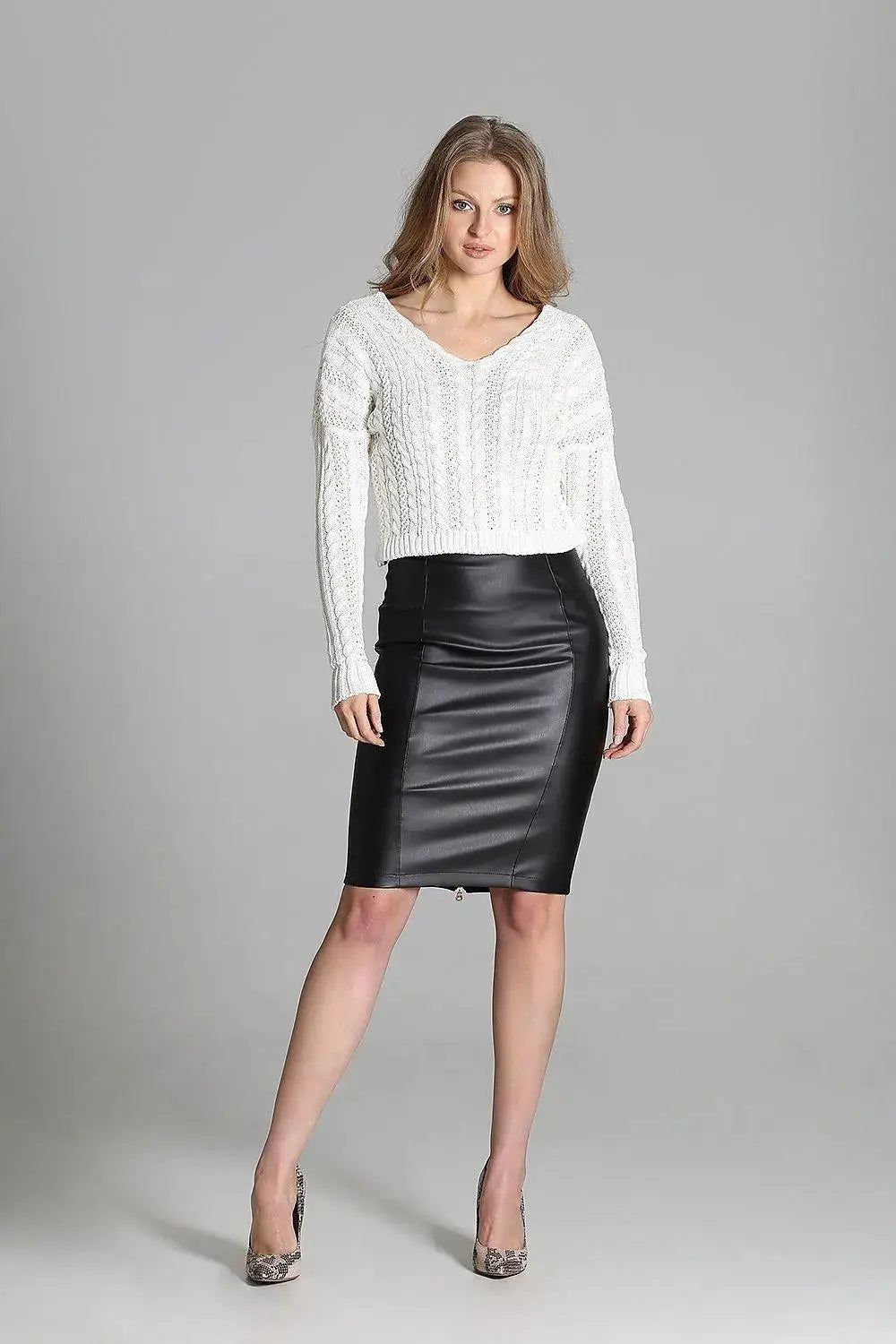 MKM plaid patterns short sweater