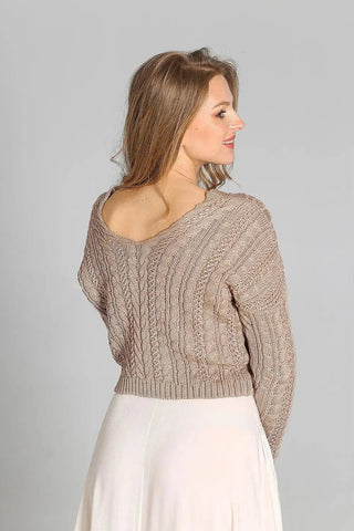 MKM plaid patterns short sweater