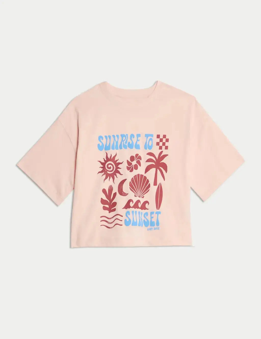 M&S Cotton Rich Sunrise to Sunset T-Shirt (6-16 Yrs)