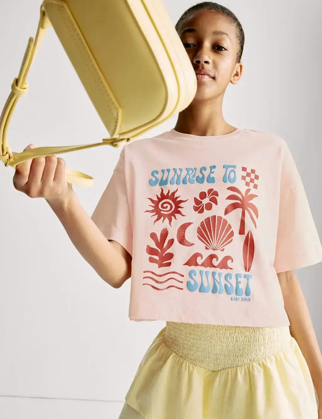 M&S Cotton Rich Sunrise to Sunset T-Shirt (6-16 Yrs)