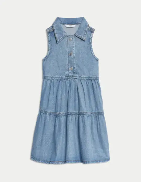 Denim Collared Dress (2-8 Yrs)