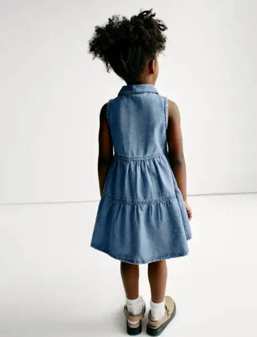 Denim Collared Dress (2-8 Yrs)