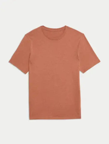 Regular Fit Pure Cotton Crew Neck T-Shirt