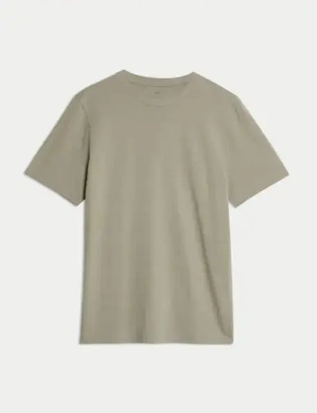 Regular Fit Pure Cotton Crew Neck T-Shirt