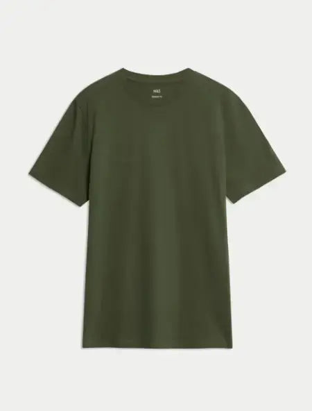 Regular Fit Pure Cotton Crew Neck T-Shirt