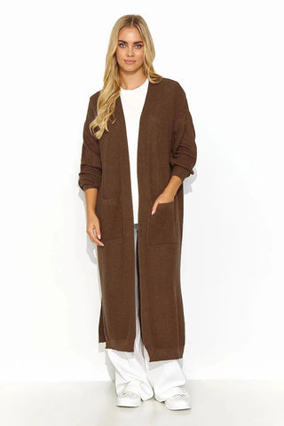 Makadamia long unbuttoned cardigan