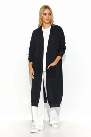 Makadamia long unbuttoned cardigan