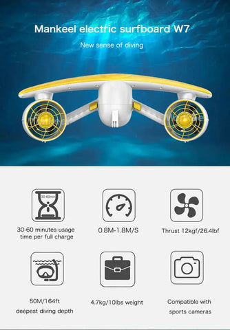 Mankeel W7 Sea Scooter 500W/480W Swimming Jet Board Electric Surfboard