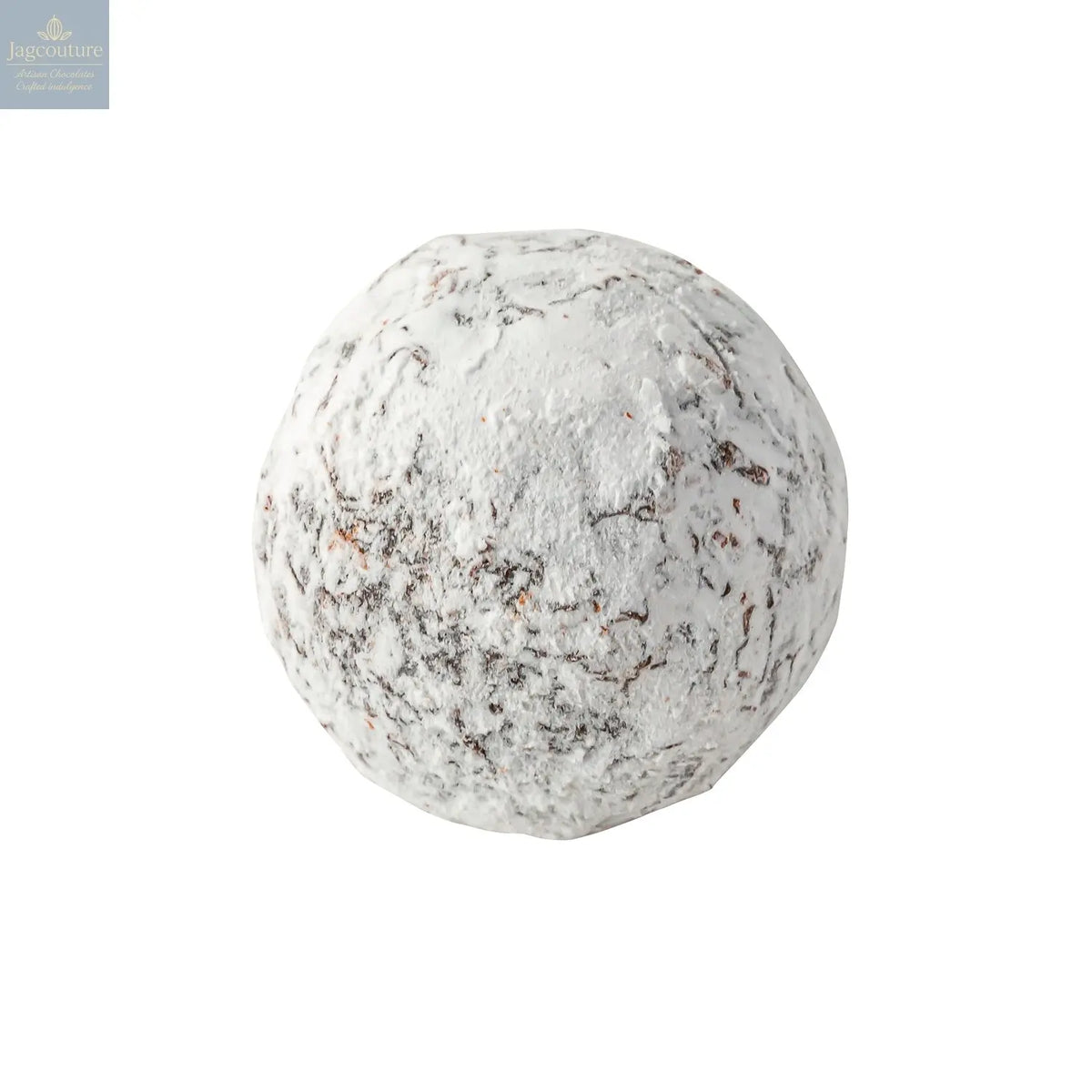 Marc de Champagne Truffle - Swiss white chocolate with fresh cream ganache and icing sugar dusting 12.5g approx 1kg - Jag Couture Chocolates