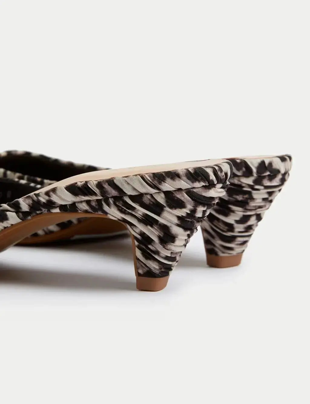 Marks and Spencer Leopard Print Slip On Kitten Heel Mules
