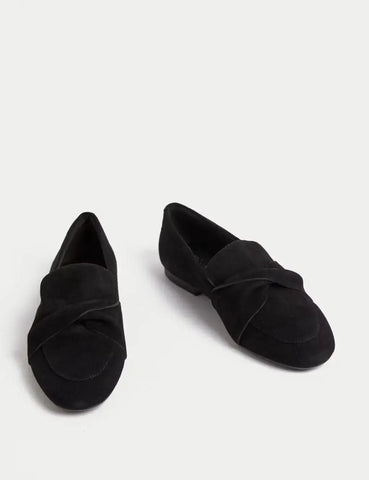 Marks and Spencer Suede Bow Loafers
