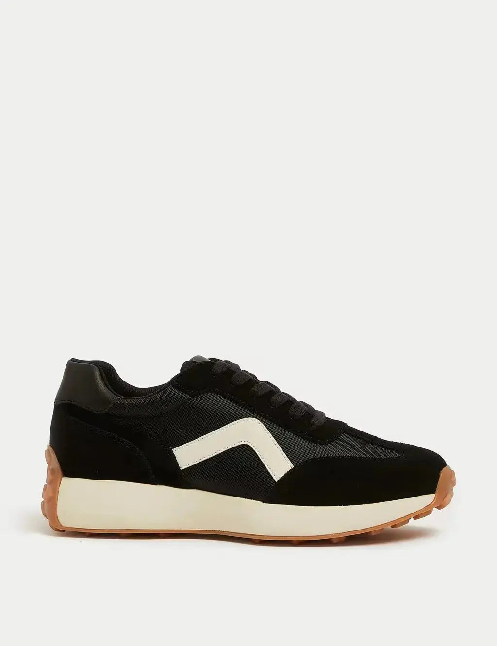 Marks and Spencer Leather Lace Up Side Detail Trainers