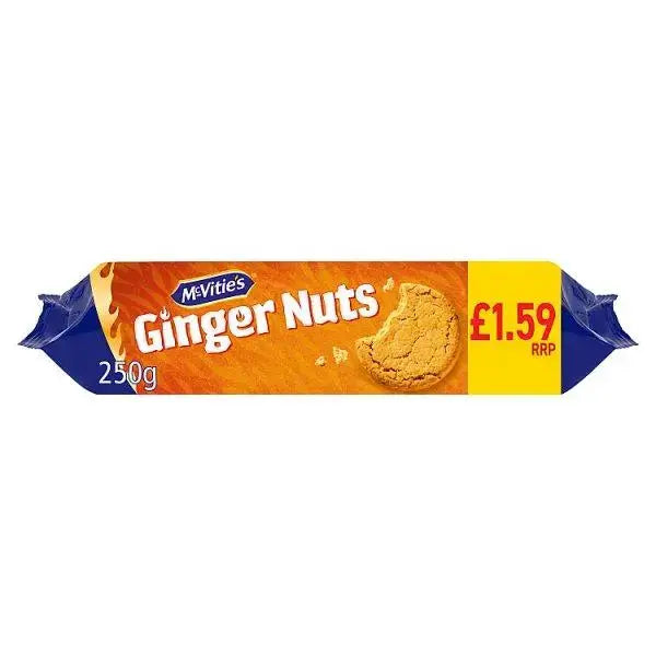 McVitie's Ginger Nuts Biscuits 250g (Case of 12)