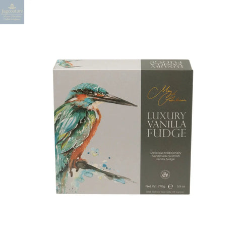 Meg Hawkins Kingfisher carton of vanilla fudge Jag Couture Chocolates