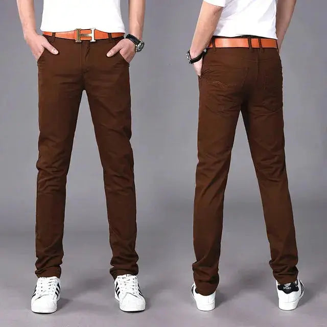 "Men's Slim Fit Cotton Chinos: 2022 Spring/Autumn Collection - Fashionable Trousers in 9 Colors, Including Plus Sizes | Brand Clothing