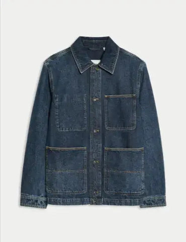 Mens Denim Jacket 100% Cotton
