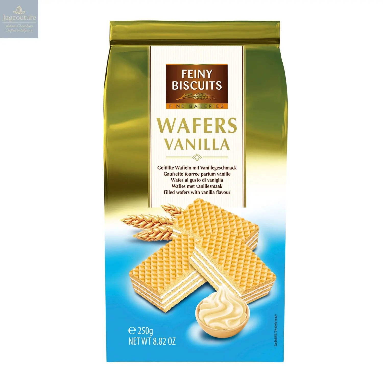 Mignon wafers with vanilla cream filling in sachet bag - VAT FREE Jag Couture Chocolates