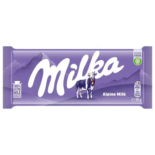 Milka Milk Chocolate Tablet 90 Gr (Case of 24)