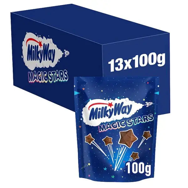 Milky Way Magic Stars Milk Chocolate Bites Pouch Bag 100g (Caseof 12)