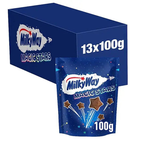 Milky Way Magic Stars Milk Chocolate Bites Pouch Bag 100g (Caseof 12)