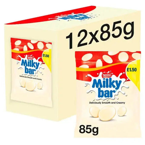 Milkybar Giant Buttons White Chocolate Sharing Bag 85g (Case of 12)