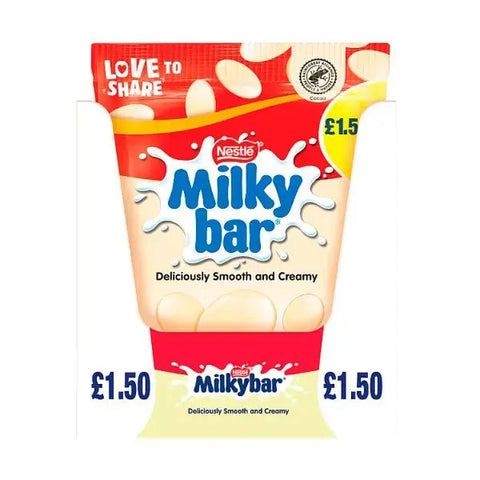 Milkybar Giant Buttons White Chocolate Sharing Bag 85g (Case of 12)