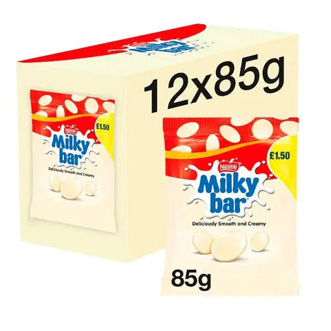 Milkybar Giant Buttons White Chocolate Sharing Bag 85g (Case of 12)