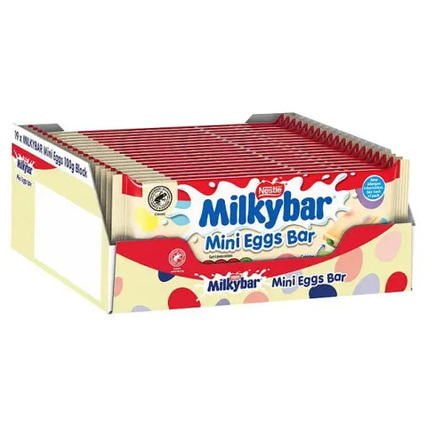 Milkybar Mini Eggs Easter White Chocolate Sharing Bar 100g (Case of 19)
