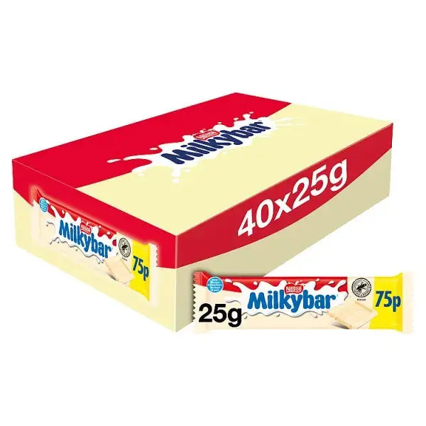 Milkybar White Chocolate Bar 25g PMP 75p (Case of 40)