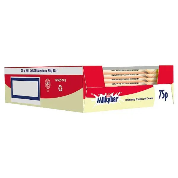 Milkybar White Chocolate Bar 25g PMP 75p (Case of 40)