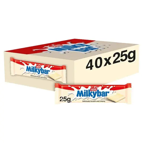 Milkybar White Chocolate Bar 25g (Case of 40)