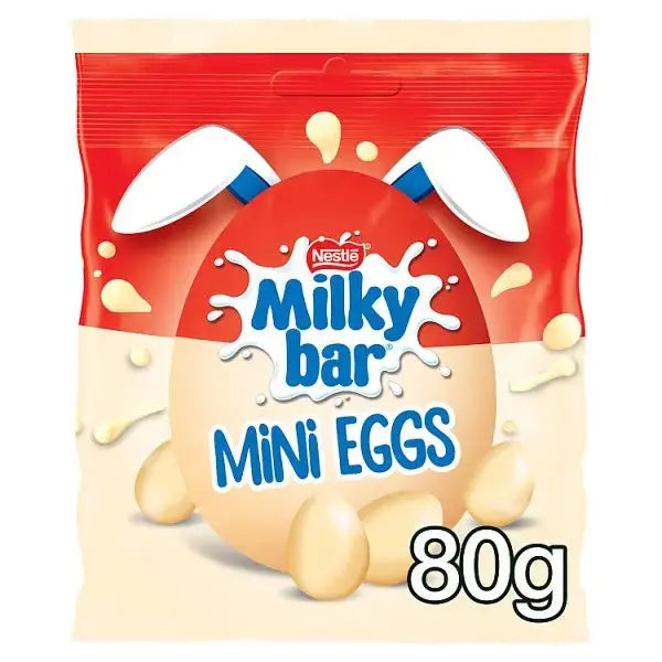 Milkybar White Chocolate Easter Mini Eggs Sharing Bag 80g (Case of 13)