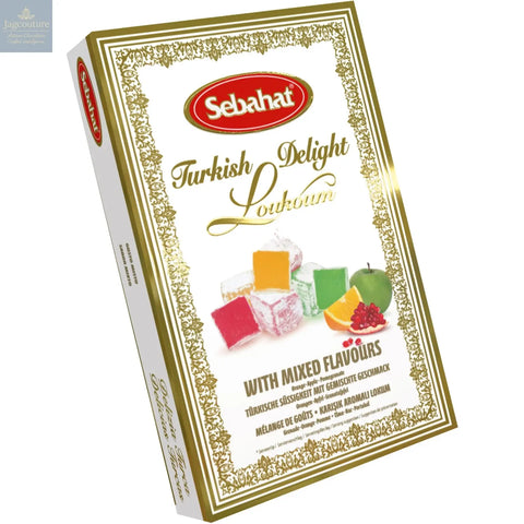 Mixed flavoured Turkish delight in gift box - orange, apple & pomegranate Jag Couture Chocolates
