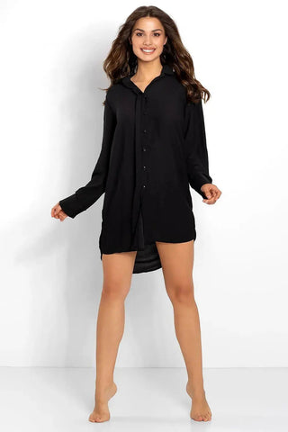Momenti Per Me button closure long sleeve nightgown