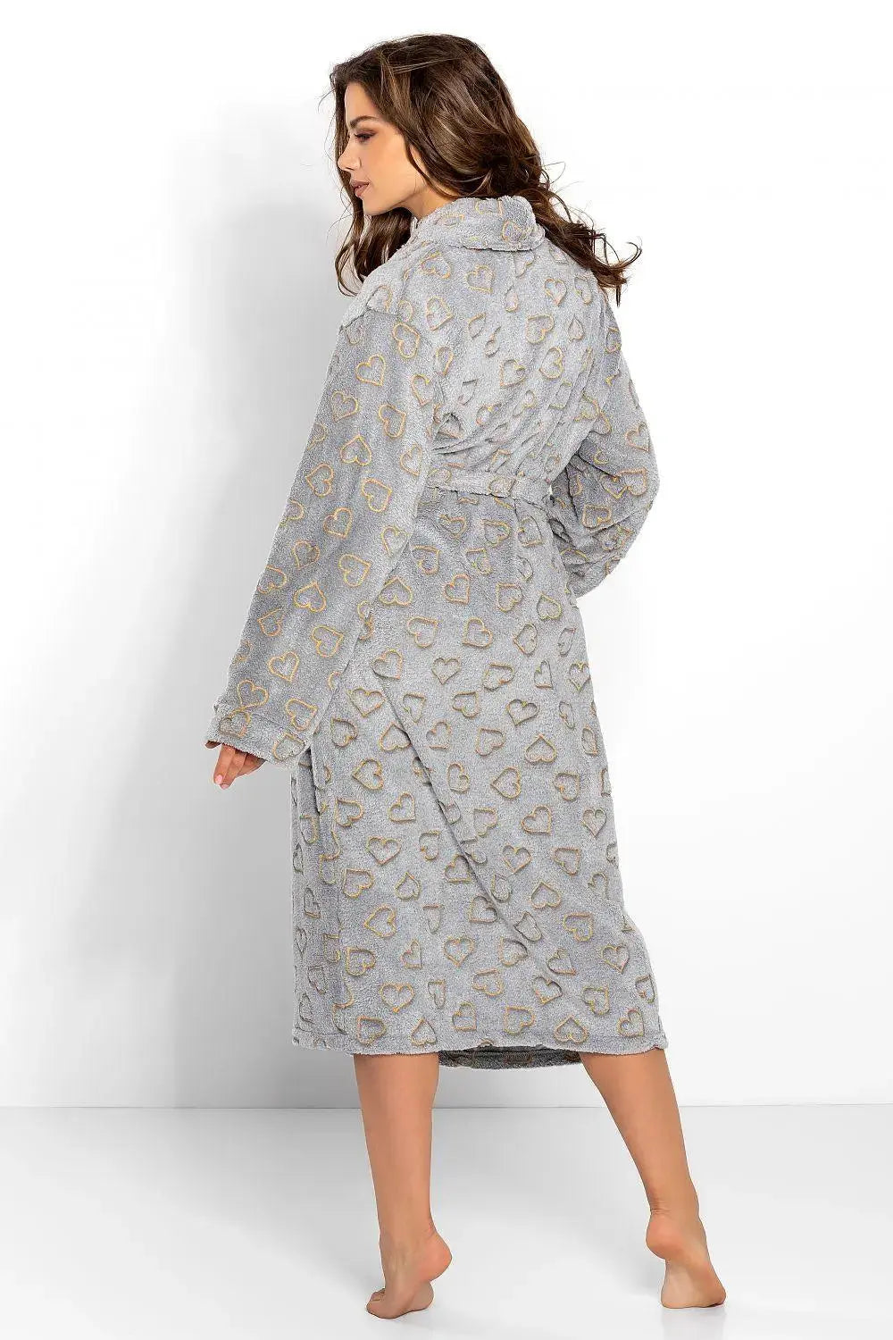 Momenti Per Me gray color womens bathrobe