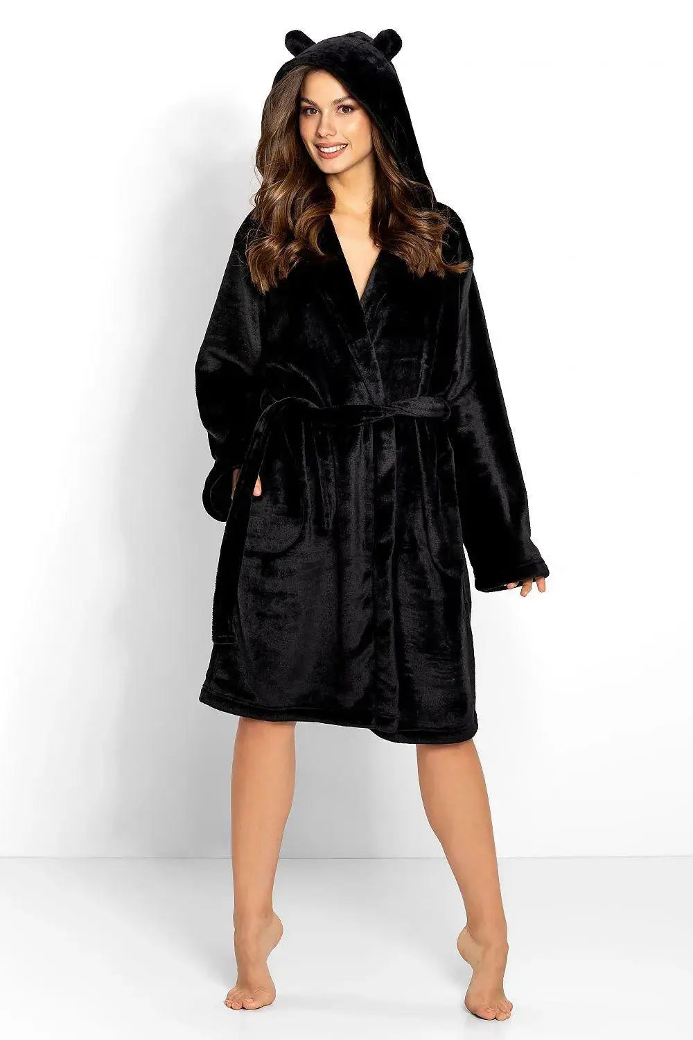 Momenti Per Me high quality black color bathrobe