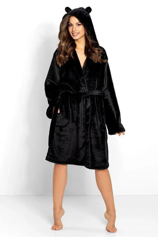 Momenti Per Me high quality black color bathrobe