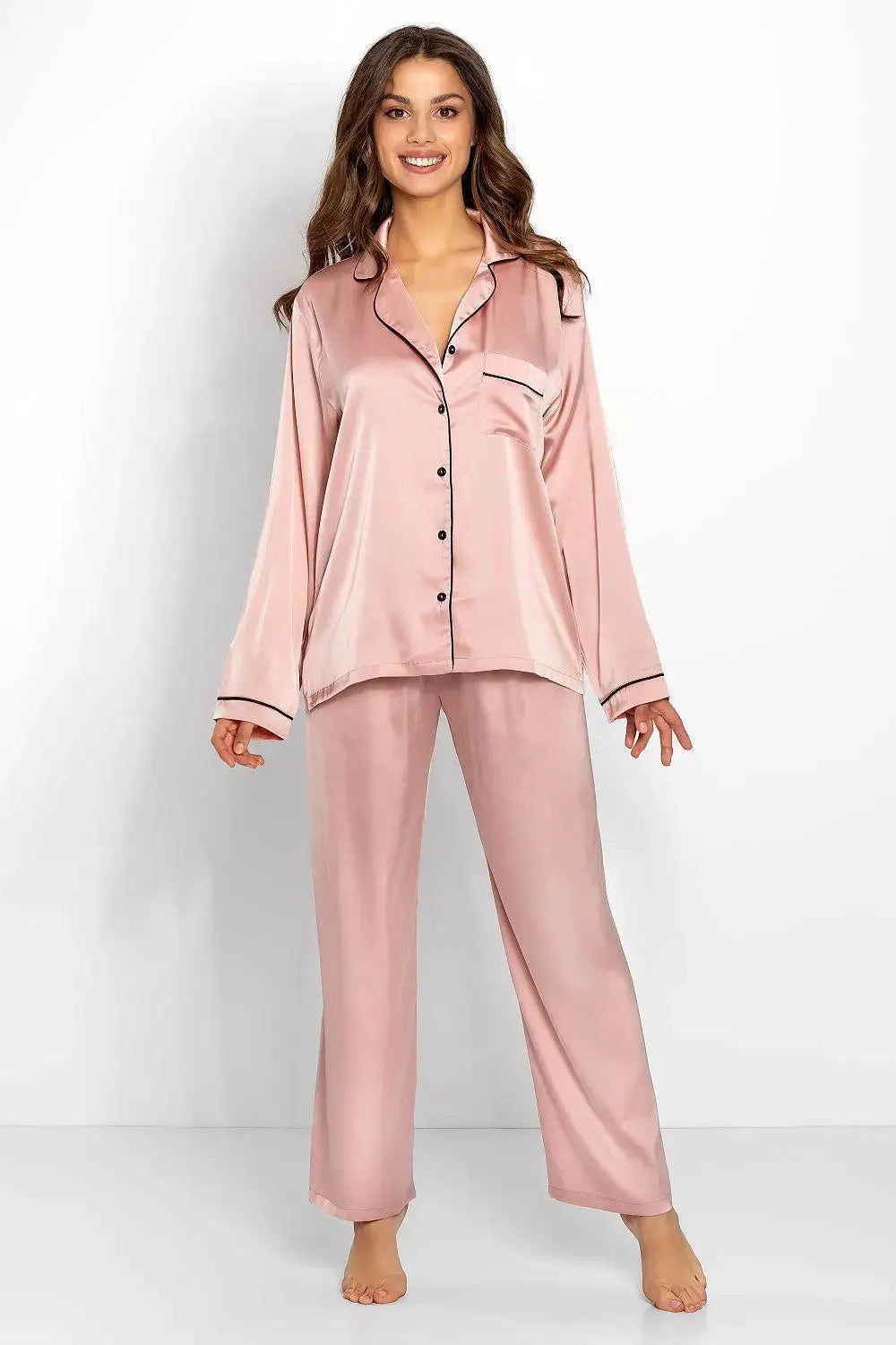 Momenti Per Me high-quality blouse and long pants womens pajamas