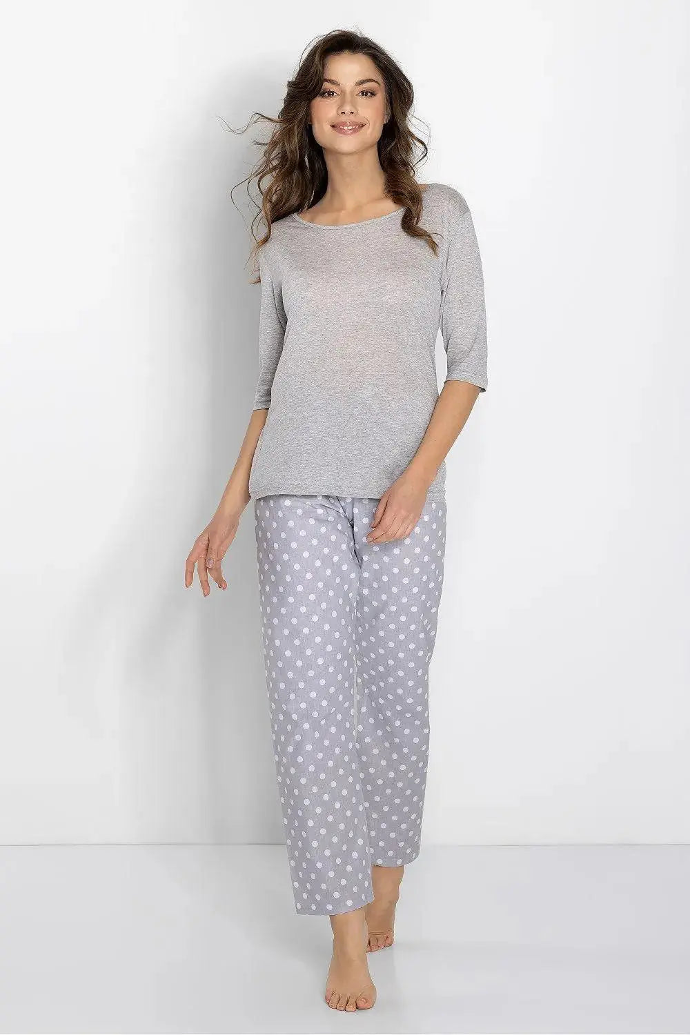 Momenti Per Me lightness and charm long pants and shirt womens pajamas