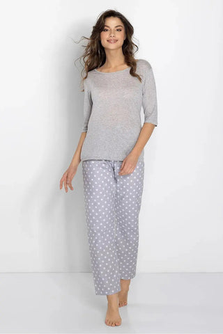 Momenti Per Me lightness and charm long pants and shirt womens pajamas